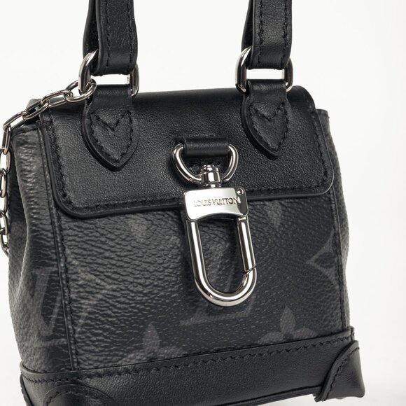 Louis Vuitton Mini Steamer Eclipse Monogram Canvas Pouch Bag - Picture 6 of 9